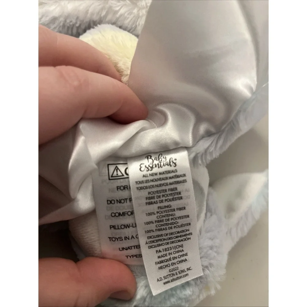 Security Blanket Lovey Baby Essentials Dog Puppy Gray Softy Satin Cuddletoy
